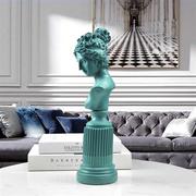 欧式希腊女神雕塑人像摆件 创意家居客厅艺术石膏像树脂装饰摆设
