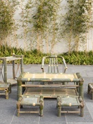 竹子榻榻米桌子楠竹小茶几桌椅组合新中式传统复古怀旧竹制品家具