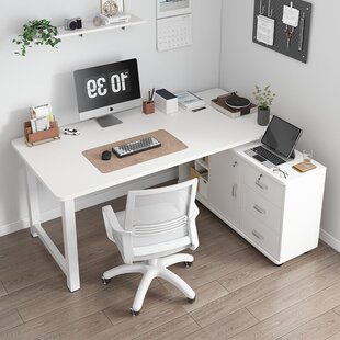 转角办公桌简约现代L型书桌家用电脑桌拐角桌椅组合简易卧室桌子