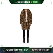 香港直邮潮奢 YVES SALOMON 女士徽标豹纹大衣