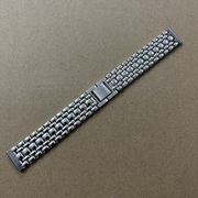 手表表带配件18mm钢表带，不锈钢平口包片，钢带表链带长约17.5cm