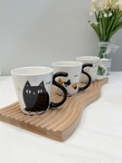 日本zakka猫之三兄弟陶瓷马克杯，牛奶杯水杯可爱猫咪，礼物送礼