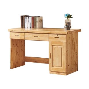 成都全实木柏木办公桌电脑桌台式家用单人桌子组装电脑桌书桌