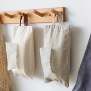 纸巾布套卫生间抽纸挂袋日式棉麻布艺纸巾套挂式客厅餐桌抽纸盒纸