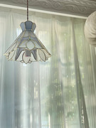 法式中古手工清雅琉璃彩色玻璃小吊灯美式餐厅吧台床头橱窗卧室