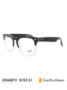 Ray Ban雷朋眼镜架 舒适方框休闲风情侣款板材轻便框架镜RX4487V