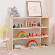 ins北欧风儿童书架实木简约储物柜幼儿园儿童房玩具收纳柜整理架
