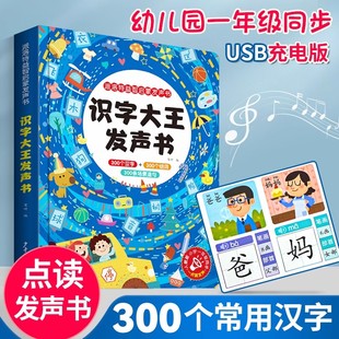 会说话的识字大王手指点读发声书幼儿园绘本0到3岁宝宝识字书幼儿认字儿童早教象形汉字启蒙书幼小衔接每日一练