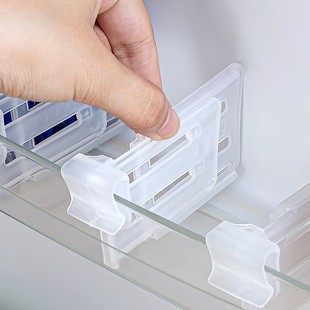 冰箱侧门分隔挡板可调节抽屉分类分格，固定万能收纳整理卡扣小夹子