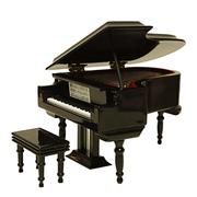 大尺寸钢琴模型摆件，黑白色刻字.木质，八音盒钢琴音乐盒创意生日礼
