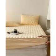 牛奶绒秋冬夹棉床笠简约绗缝纯色加厚单件，单品床上床笠1.8米床
