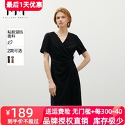 mm麦檬小黑裙商场同款24夏超好看气质，显瘦连衣裙5f4190371