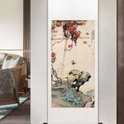 刘奎龄上林春色图名家国画花鸟卷轴挂画中式客厅装饰画竖版玄关画