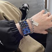 黑科技炫酷时尚led熔岩，电子手表韩版创意情侣学生男女士钢带腕表