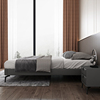 床架子无床头床小户型，布艺床简约现代1.8米双人床，北欧储物箱体床