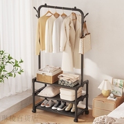 简易衣帽架晾衣架子，落地卧室可移动衣架，家用挂衣架室内收纳置物架