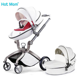 辣妈（hot mom） 婴儿推车童车高景观可坐可躺轻便折叠避震四轮宝