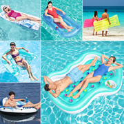 加厚单双人(单双人)充气浮排成人，儿童浮板游泳圈漂浮气垫浮床水上椅子沙发
