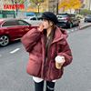 YAYA鸭鸭羽绒服女2024冬季新品时尚连帽宽松休闲气质短款收腰外套