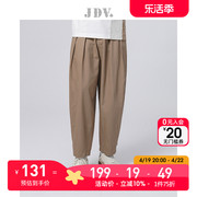 JDV男装春夏商场同款卡其色色松紧腰宽松长裤裤子休闲裤