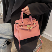 小众粉色包包2022包包2023女包网红单肩斜挎包洋气手提铂金包