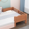 榉木儿童床拼接床婴儿床小孩床，护栏床加宽床定制床实木床单人床