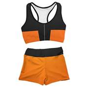 夏季火影系列橙色，运动聚拢无钢圈背心，式薄款运动服套装