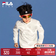 FILA KIDS斐乐童装男大童长袖T恤2024春季儿童立领运动上衣潮