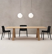 北欧风格全实木餐桌简约现代长条小型会议桌时尚办公桌休闲咖啡桌