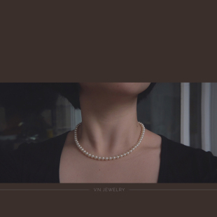 VN JEWELRY老吴的珍珠项链高级感复古施家水晶珍珠颈链锁骨链女