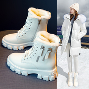 雪地靴女2024马丁靴短靴冬季防水防滑保暖加绒加厚大棉鞋