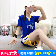 篮球服女套装韩版宽n松大码女球衣学生训练比赛运动队班服全身定.