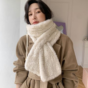 韩版冬季水貂毛围巾女士保暖大气时尚貂皮编织围脖长款貂皮草披肩