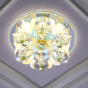 过道灯走廊灯水晶花嵌入式吸顶灯创意个性 玄关灯入户高级感LED圆