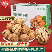 2022新货云南薄皮核桃500g  特产大姚103大手捏手剥纸皮核桃