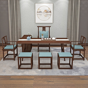 阳台茶桌椅组合功夫茶桌家用实木小茶台禅意新中式泡茶桌现代简约