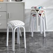 方盘高凳可叠放软面凳子折叠凳，客厅家用塑料凳，塑料椅餐凳等位圆凳