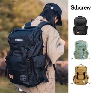 Subcrew大容量通勤双肩包男女户外旅游背包休闲百搭运动书包