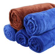 李绅毛巾超细纤维吸水毛巾洗车清洁抹布60*180蓝色160*60cm一条装