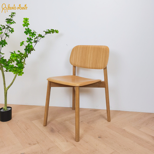 轻奢创意简约全实木北欧餐椅奢华型家用复古轻奢风咖啡厅单人椅子