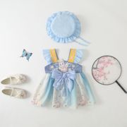 女童汉服旗袍1-2岁婴幼儿夏季宝宝，连衣裙3-6个月连体衣公主包屁衣