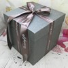 银灰色超大号盒，正方形生日礼物盒零食，篮球抱枕婚纱包装盒定制