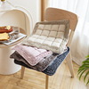 纯棉外贸韩式绗缝夹棉椅垫有绑带加厚防滑简约布艺柔软坐垫可机洗