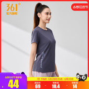 361运动T恤女2025夏季新款速干衣透气上衣圆领短袖冰丝运动服短t