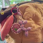 气球狗钥匙扣公仔挂件汽车创意个性，女可爱锁匙链韩国情侣圈环挂饰