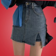 韩国东大门女装2020夏季性感侧开叉包臀牛仔短裤短裙半身裙潮