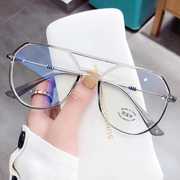 防蓝光眼镜女韩版潮可配近视平光护眼睛抗辐射素颜神器大框显