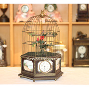 钟表仿古钟表古典钟，表工艺摆设欧式钟表鸟鸣钟表