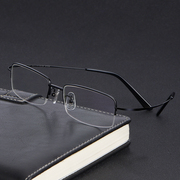 眼镜框男超轻近视眼镜男半框纯钛眼镜架舒适眼睛框镜架成品近视镜