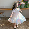 女童连衣裙夏装美人鱼公主裙，夏季儿童裙子宝宝，蓬蓬纱裙小女孩衣服